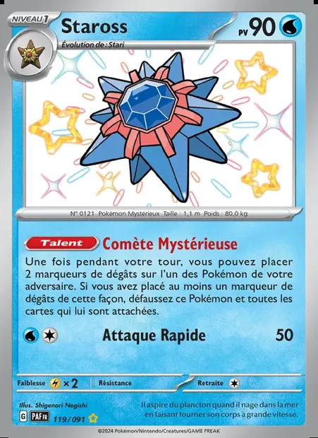 Staross, carte Pokémon PAF 119 — extension Destinées de Paldea