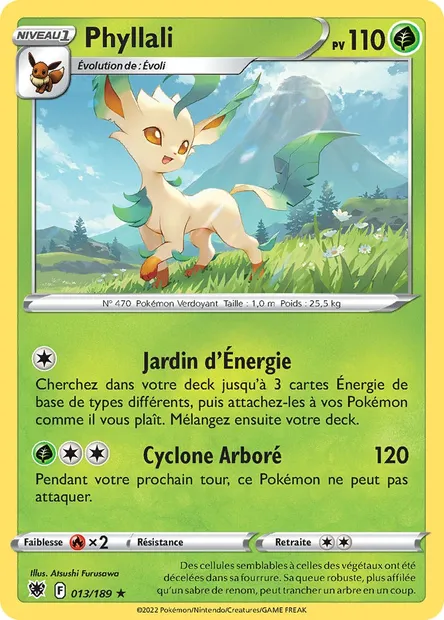 Phyllali, carte Pokémon ASR 013 — extension Astres Radieux