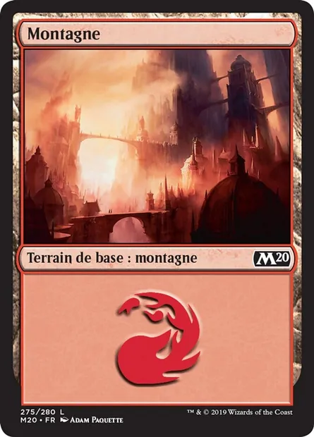 Montagne, carte Magic M20 275 — extension Core Set 2020