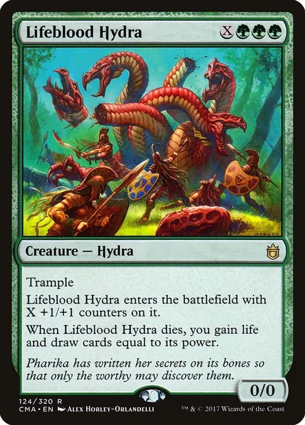 Hydre de force vive, carte Magic CMA 124 — extension Commander Anthology