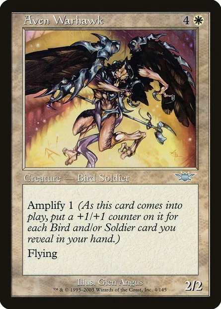 Aven Warhawk, Magic card LGN 4 — Legions set