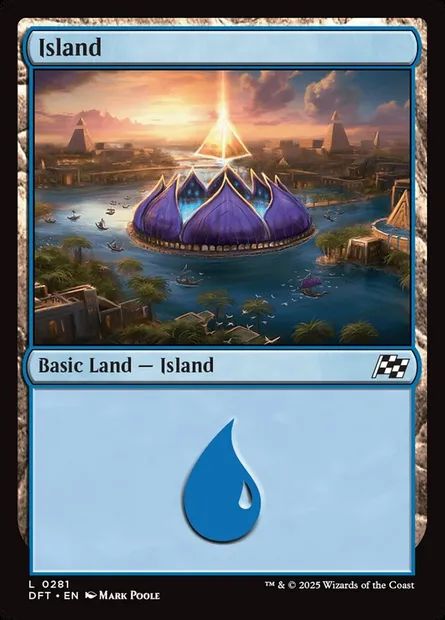 Island, Magic card DFT 281 — Aetherdrift set