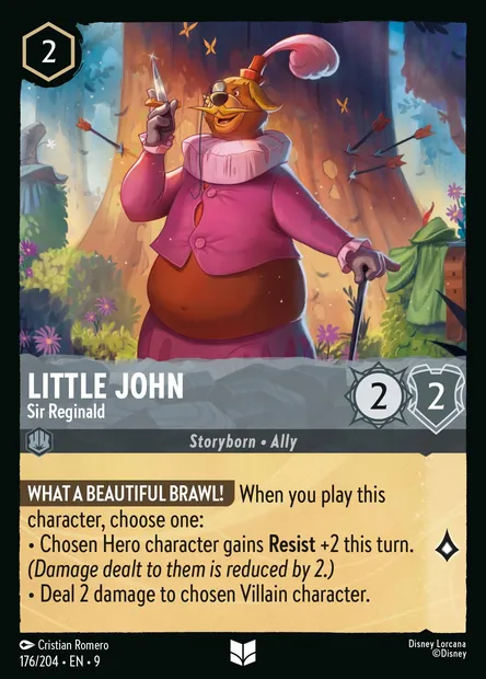 Little John - Sir Reginald, Disney Lorcana card CH9-176 — Fabled set