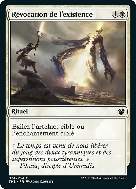 Révocation de l'existence, carte Magic THB 34 — extension Theros Beyond Death