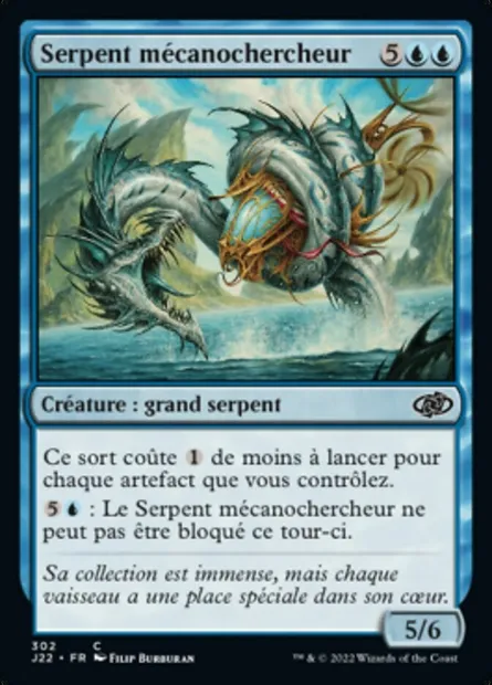 Serpent mécanochercheur, carte Magic J22 302 — extension Jumpstart 2022