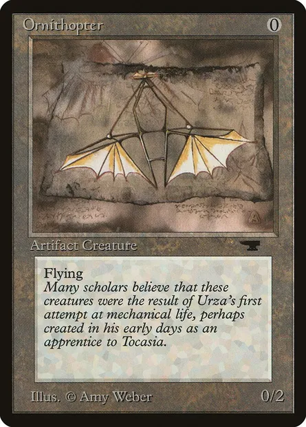 Ornithopter, Magic card ATQ 60 — Antiquities set
