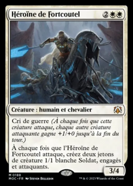 Héroïne de Fortcoutel, carte Magic MOC 188 — extension March of the Machine Commander