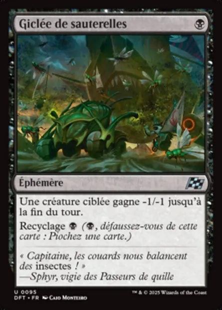 Giclée de sauterelles, carte Magic DFT 95 — extension Aetherdrift