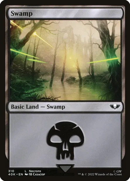Swamp, Magic card 40K 310 — Warhammer 40,000 Commander set