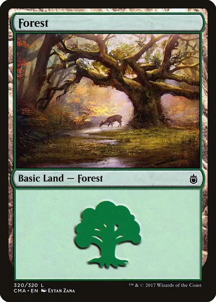 Forêt, carte Magic CMA 320 — extension Commander Anthology