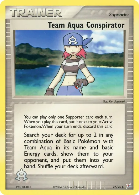 Team Aqua Conspirator, Pokémon card MA 77 — Team Magma vs Team Aqua set