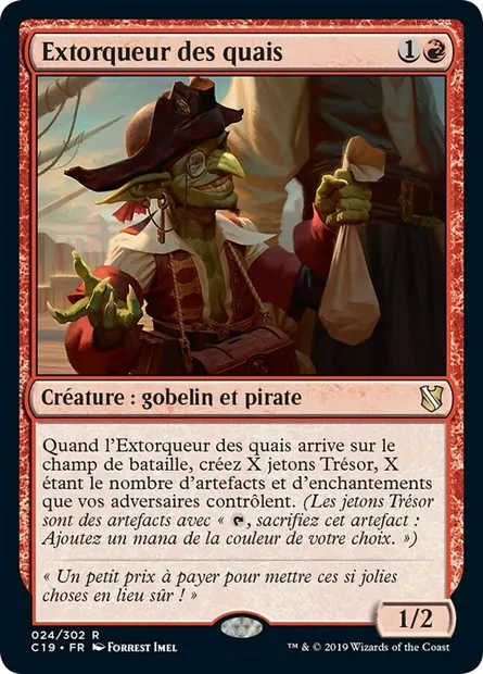 Extorqueur des quais, carte Magic C19 24 — extension Commander 2019