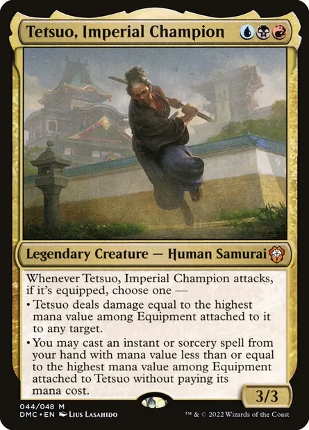 Tetsuo, Imperial Champion, Magic card DMC 44 — Dominaria United Commander set