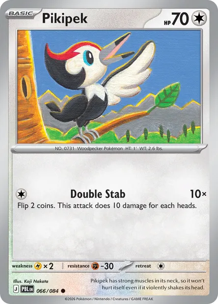 Pikipek, Pokémon card PBL 066 — Pitch Black set