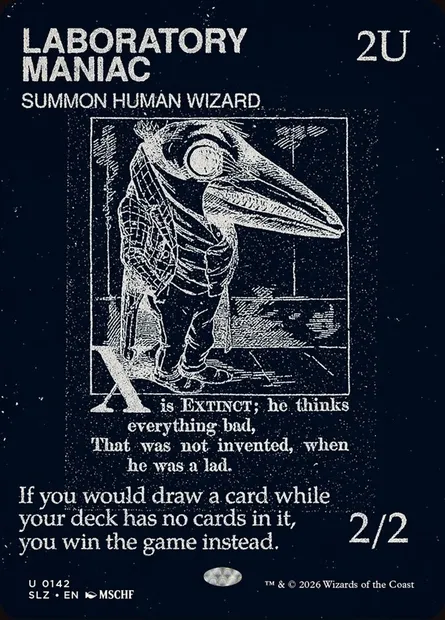 LABORATORY MANIAC, carte Magic SLZ 142 — extension The Zeta Set