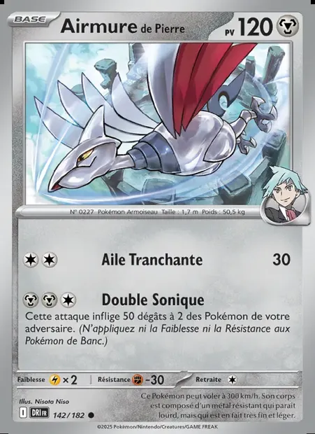 Airmure de Pierre, carte Pokémon DRI 142 — extension Rivalités Destinées