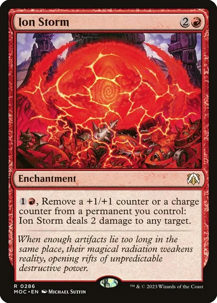 Ion Storm, Magic card MOC 286 — March of the Machine Commander set