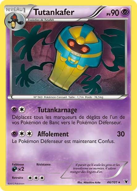 Tutankafer, carte Pokémon NVI 46 — extension Nobles Victoires