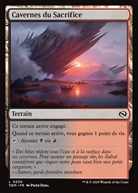 Cavernes du Sacrifice, carte Magic TDM 250 — extension Tarkir: Dragonstorm
