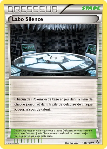 Labo Silence, carte Pokémon PRC 140 — extension Primo-Choc