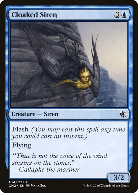 Sirène dissimulée, carte Magic CN2 104 — extension Conspiracy: Take the Crown