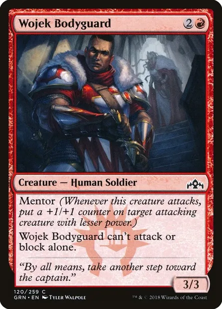 Wojek Bodyguard, Magic card GRN 120 — Guilds of Ravnica set
