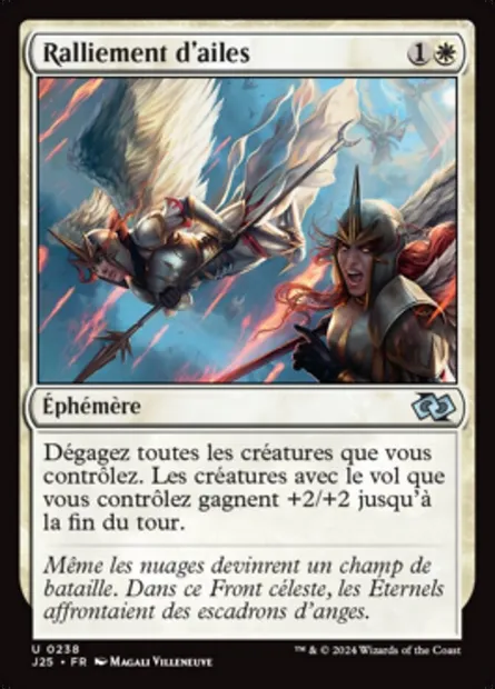 Ralliement d'ailes, carte Magic J25 238 — extension Foundations Jumpstart