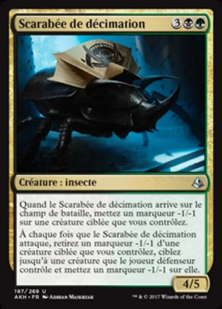 Scarabée de décimation, carte Magic AKH 197 — extension Amonkhet