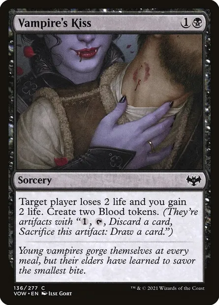 Vampire's Kiss, Magic card VOW 136 — Innistrad: Crimson Vow set