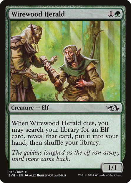 Wirewood Herald, Magic card EVG 16 — Duel Decks Anthology: Elves vs. Goblins set