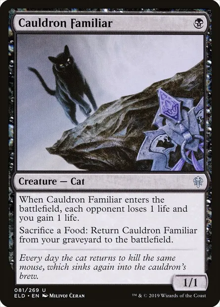 Cauldron Familiar, Magic card ELD 81 — Throne of Eldraine set