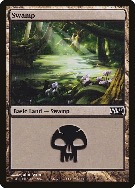 Swamp, Magic card M11 238 — Magic 2011 set