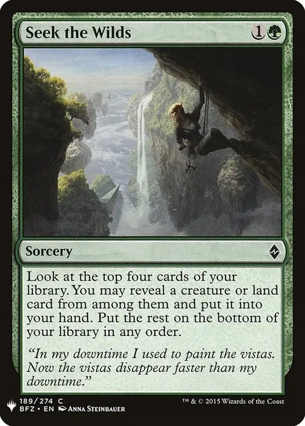 Seek the Wilds, Magic card PLST BFZ-189 — The List set