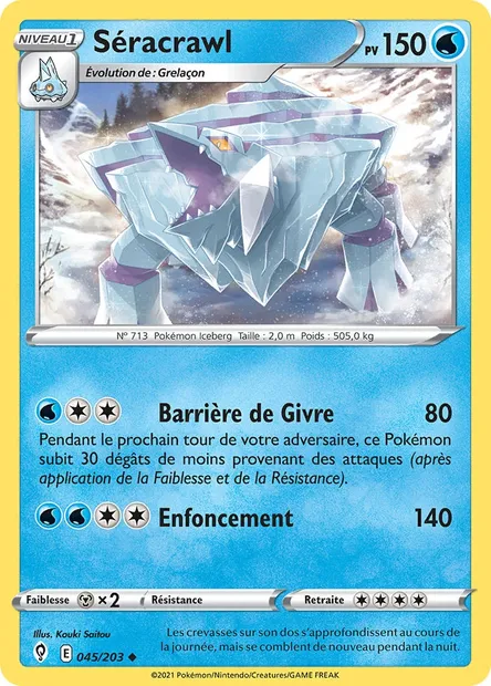 Séracrawl, carte Pokémon EVS 45 — extension Évolution Céleste