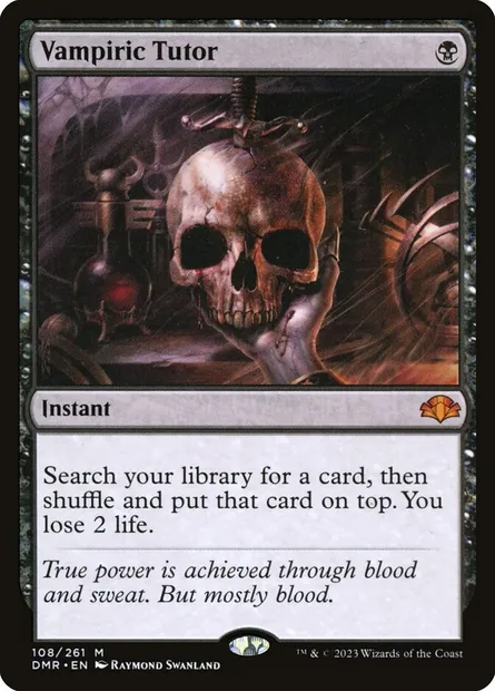 Vampiric Tutor, Magic card DMR 108 — Dominaria Remastered set