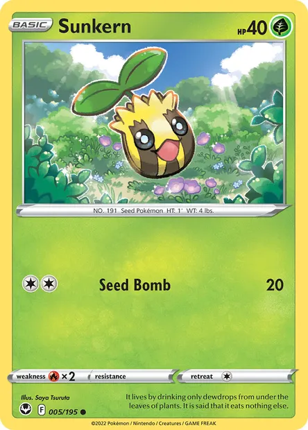 Sunkern, Pokémon card SIT 005 — Silver Tempest set