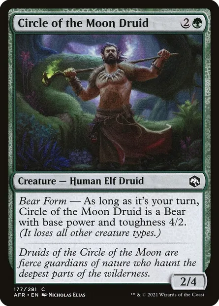 Circle of the Moon Druid, Magic card AFR 177 — Adventures in the Forgotten Realms set
