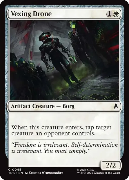 Vexing Drone, carte Magic TRK 45 — extension Star Trek