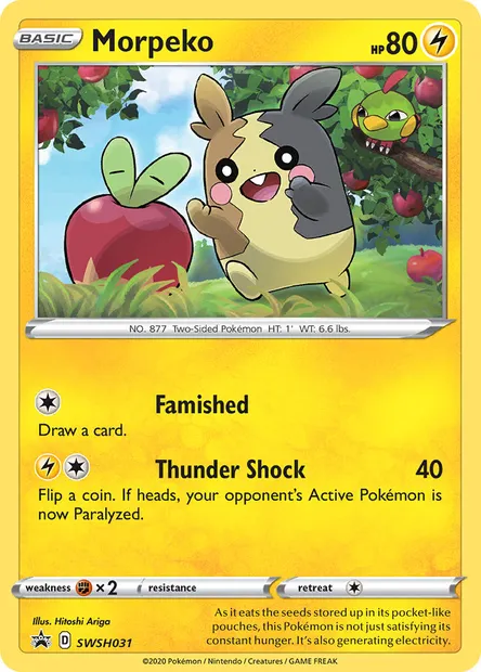 Morpeko, Pokémon card SWSH 031 — SWSH Black Star Promos set