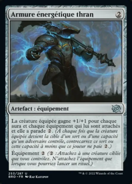 Armure énergétique thran, carte Magic BRO 253 — extension La Guerre Fratricide