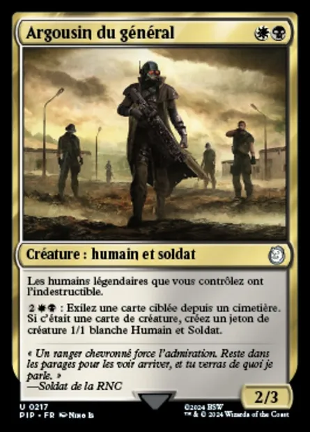 Argousin du général, carte Magic PIP 217 — extension Fallout