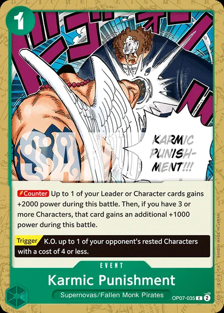 Karmic Punishment, One Piece card OP07-035 — 500 YEARS IN THE FUTURE set