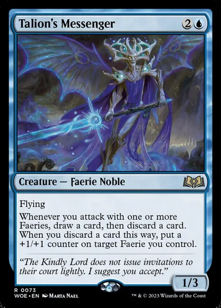 Talion's Messenger, Magic card PWOE 73p — Wilds of Eldraine Promos set