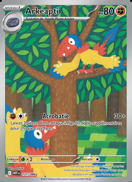 Arkéapti, carte Pokémon WHT 131 — extension Flamme Blanche