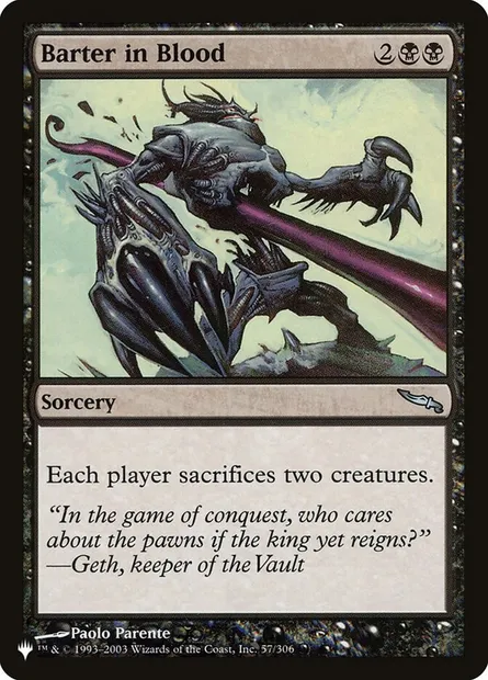 Barter in Blood, Magic card PLST MRD-57 — The List set