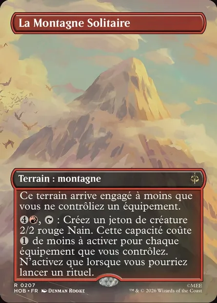 La Montagne Solitaire, carte Magic HOB 207 — extension The Hobbit