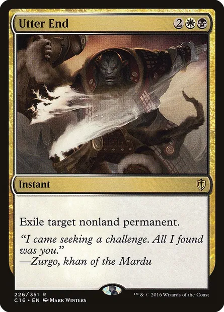 Utter End, Magic card C16 226 — Commander 2016 set