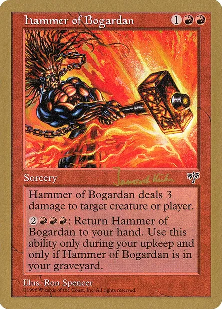 Hammer of Bogardan, Magic card WC97 jk181 — World Championship Decks 1997 set