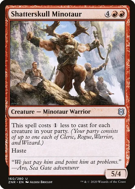 Shatterskull Minotaur, Magic card ZNR 160 — Zendikar Rising set