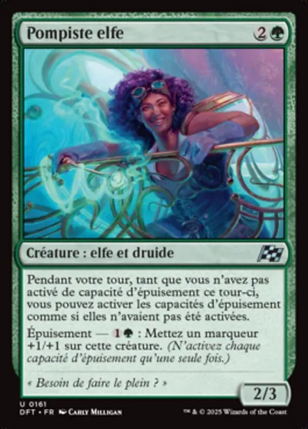 Pompiste elfe, carte Magic DFT 161 — extension Aetherdrift